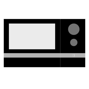 Modern kitchen microwave oven vector icon home appliance