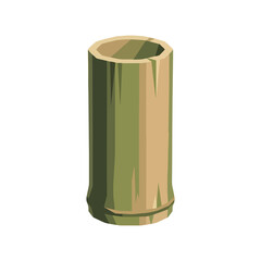 Obraz premium Bamboo Glass Cup UI 2D game asset polygon lasso fill painting, Cartoon PNG Illustration