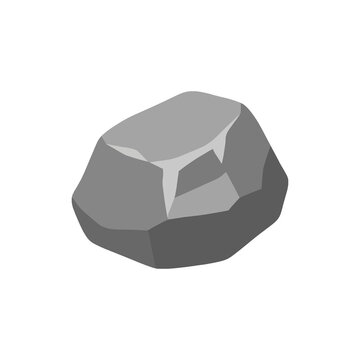 Solid Rock Stone UI 2D game asset polygon lasso fill painting, Cartoon PNG Illustration
