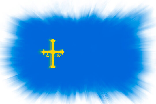 Explosi&oacute;n, expansi&oacute;n de colores azul y amarillo de la bandera de Asturias, sobre un fondo transparente, ideales para dise&ntilde;o web, logotipos, aplicaciones o interfaces de usuario.