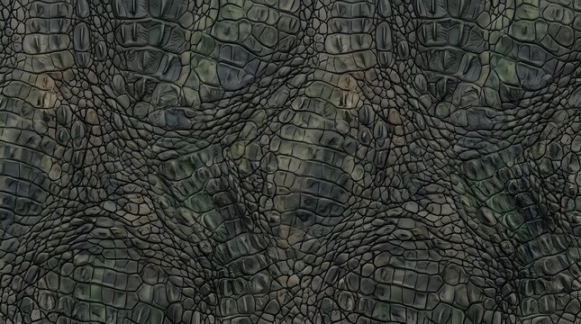 dark green crocodile skin texture seamless reptile scale pattern background