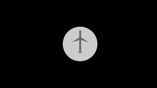 Airplane mode inside blue circle on mobile phone icon isolated. Airplane mode.