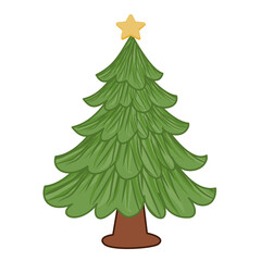 Obraz premium Green Evergreen Christmas Tree