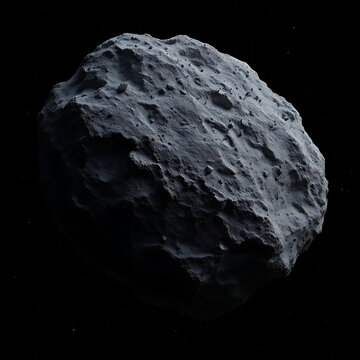 Asteroid floating in deep space