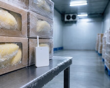 Refrigerated Truck Loading Durian Products at a Distribution Center