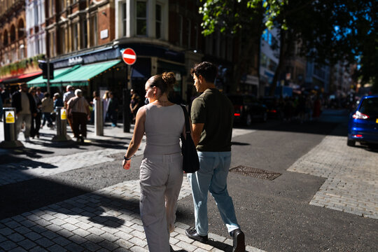Friends exploring London's vibrant streets