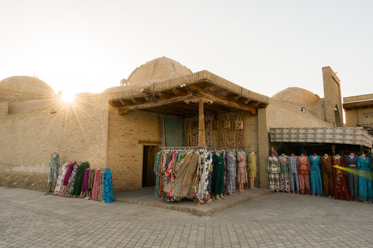Local Outdoor  Shops in Bukhara With Artisan Stalls 