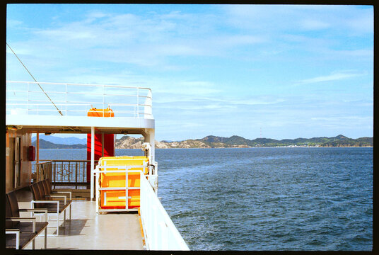 View From the Deck of a Ferry Traveling on Japan's Inland Sea