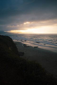 Sunset Over a Northern Spain Beach