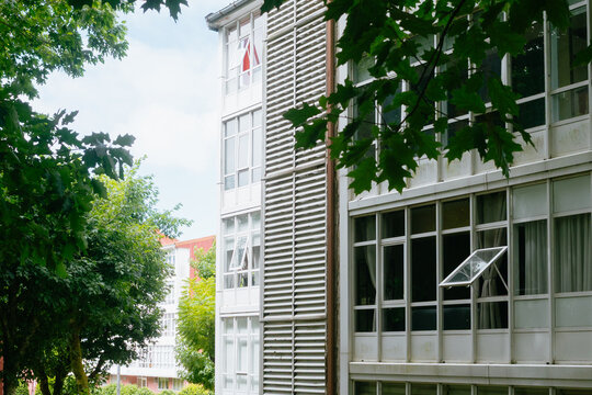 Modern Apartment Building Exterior View