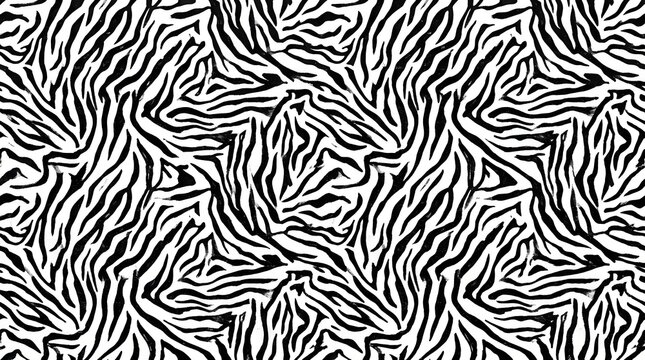 black and white zebra print abstract pattern seamless background animal skin texture