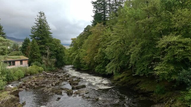 Killin Falls of Dochart, Scotland.