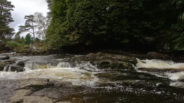 Killin Falls of Dochart, Scotland.