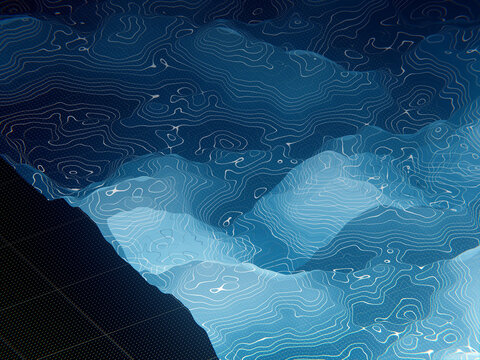 Exploring a Topographic Design With Contours on a Surface