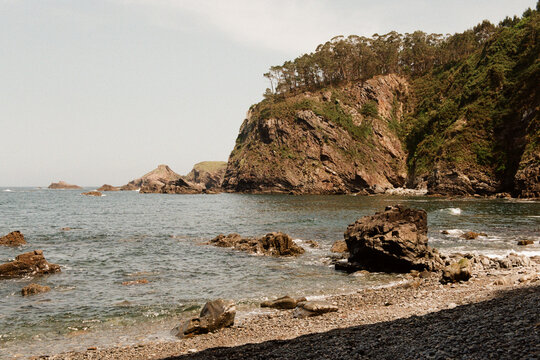 Beautiful beach in film