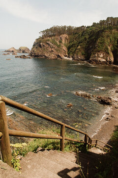 Beautiful beach in film