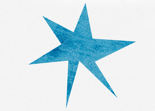 Textured Blue Star
