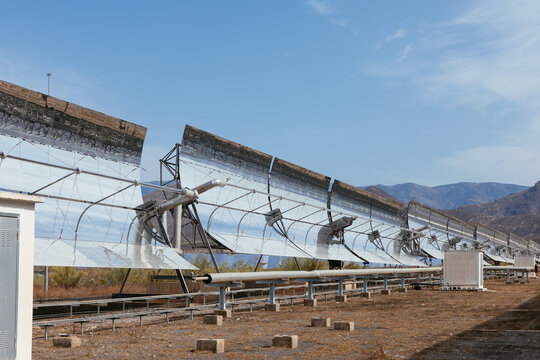 Parabolic trough solar collectors generating clean renewable energy