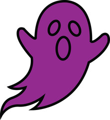 Naklejka premium Ornate Purple And Gold Halloween Enamel Pin Collection Featuring Ghost With Wings