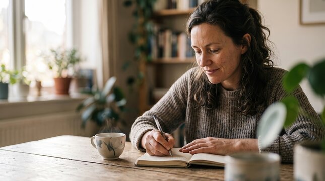 Journaling Peacefully with Tea