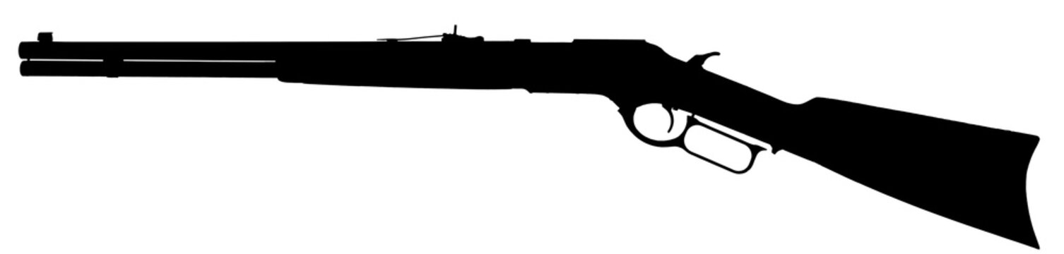 Lever-action rifle silhouette