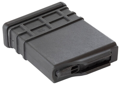 Empty polymer gun magazine for .223 or 5.56 cartridges
