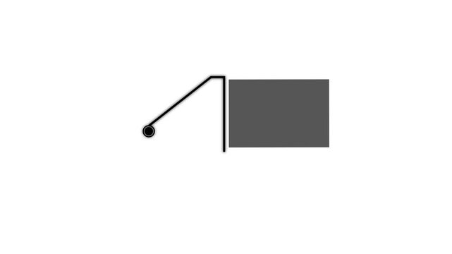 Futuristic callout Hud element for custom text animation on black background.