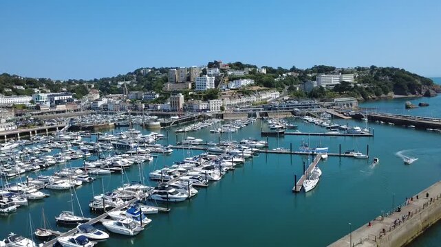 Torquay Harbour Sailing and Marina Scene