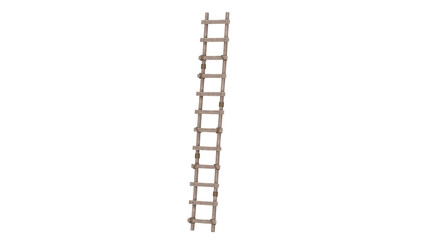 3d rendering wooden ladder © santiago