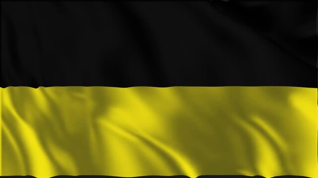 Flag of Munich waving slowly in the foreground.