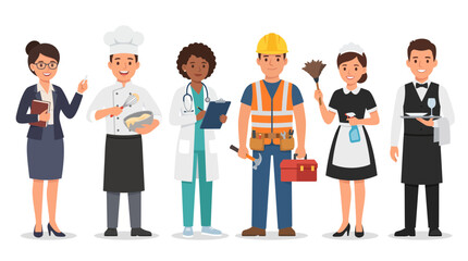 Obraz premium Diverse Professionals in a Variety of Occupations and Careers