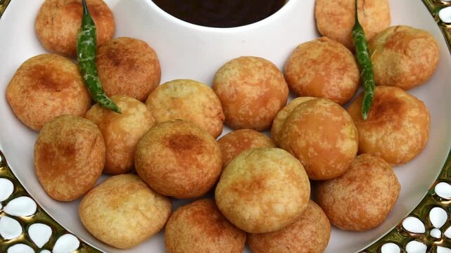 indian snack kachodi with emli chutney