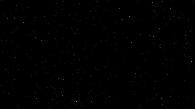 Dark Night Sky with Falling Stars and Twinkling Lights