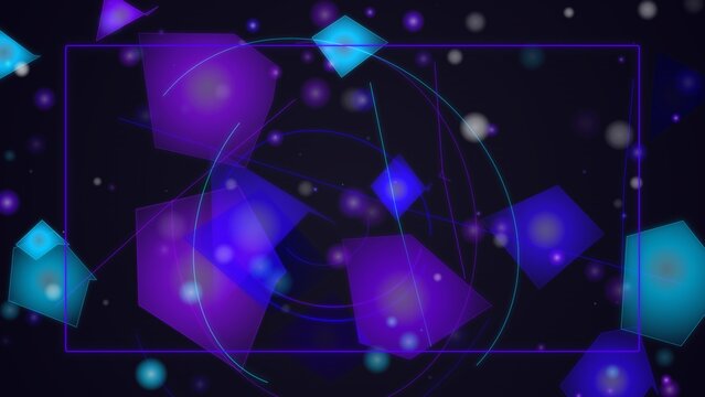 3d network spheres connected with glowing lines in dark space