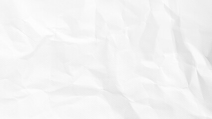 Fototapeta premium Crumpled white paper texture, minimalist style desktop wallpaper.