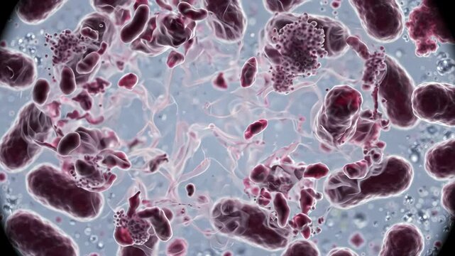 Bacteria microorganism biological fluid dissolving microscopic pathogen infection medical science biology virus cell health disease microbe close