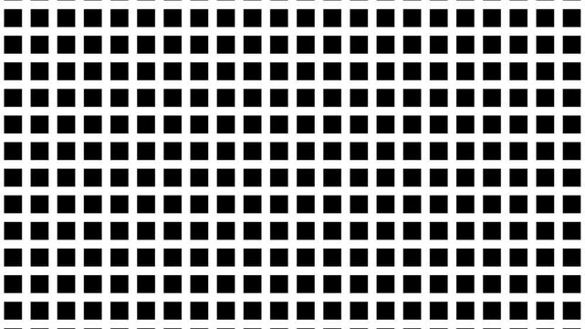 Abstract geometric pattern featuring a grid of black squares with a fading gradient effect