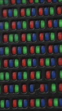 OLED Display Subpixel Luminescence Grid Macro Vertical 9:16 Video