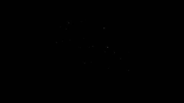Golden glitter circle ball light trail particle animation with sparkling bokeh, radiant glow, magical shimmer, luxury celebration background, elegant motion graphics, premium seamless 4K loop video