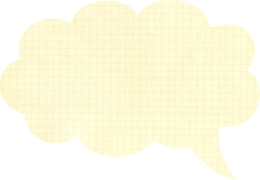 Speech bubble thought cloud with vintage grid texture minimalist vector illustration for communication and creative messaging concepts