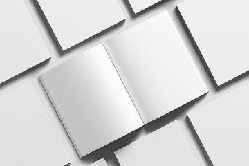 Obraz premium US Letter 8.5x11 White Blank 3D Rendering Mockup