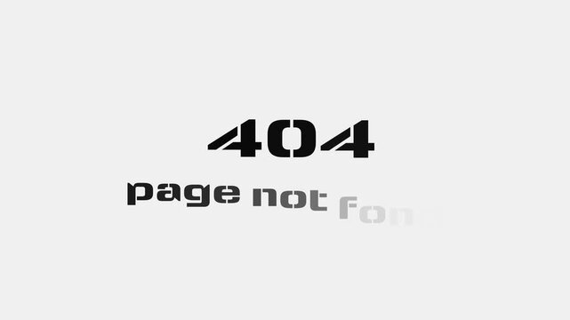 404 error page not found Suitable for website error pages or technology related designs.4k animation with alpha channel on transparent background