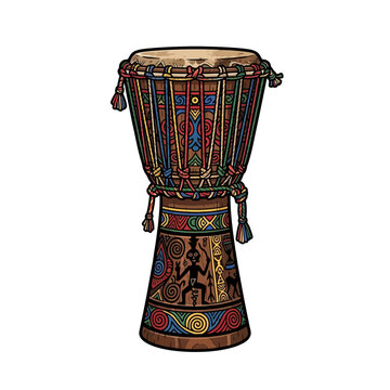 Papuan Tifa Drum Decorated Premium Digital Asset Perfect for Editorial Content