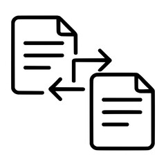 Obraz premium Import Export Documents Line Icon