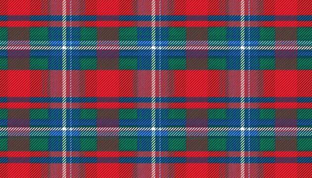seamless red green blue tartan plaid fabric texture