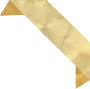 Vintage Old Crumpled Parchment Paper Banner with Folded Corners and Aged Texture for Antique Graphic Design Background Elements and Scrapbooking
