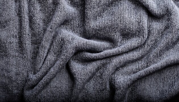 Premium Heather Gray Knit Fabric Macro Texture Background