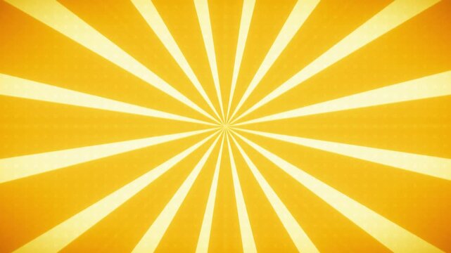Retro Yellow Sunburst Background with Radiating Rays and Grainy Texture.