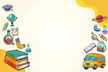 Fototapeta premium Back-to-school background