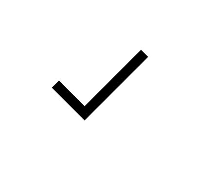 black check mark icon tick mark sign transparent background